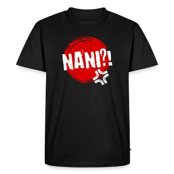 Manga Nani Saying Anime Japanese Animation Comic - Men's Premium Organic T-Shirt - black - Front - Nico (187cm)