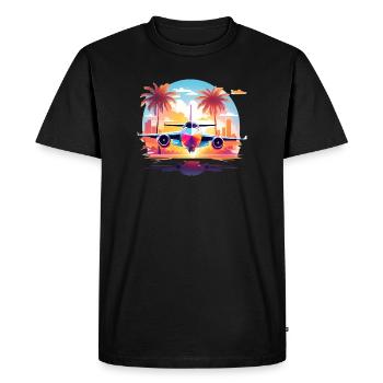 Vacances à Miami - T-shirt Premium bio Homme - noir - Devant - Nico (187cm)