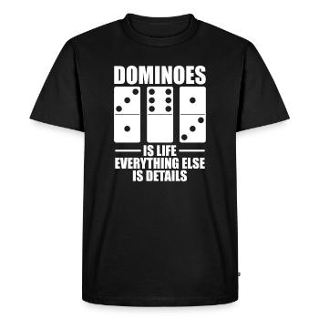 Domino game design - Men's Premium Organic T-Shirt - black - Front - Nico (187cm)