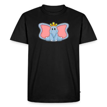 Couronne d’éléphant - T-shirt Premium bio Homme - noir - Devant - Nico (187cm)