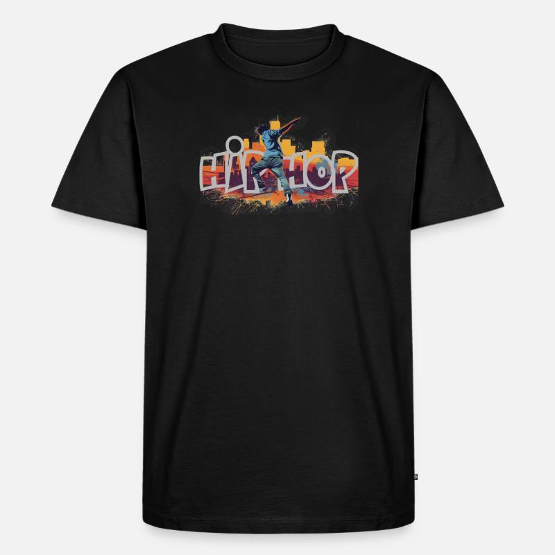 Hip Hop Breakdancer Geschenk - Männer Premium Bio T-Shirt - Schwarz