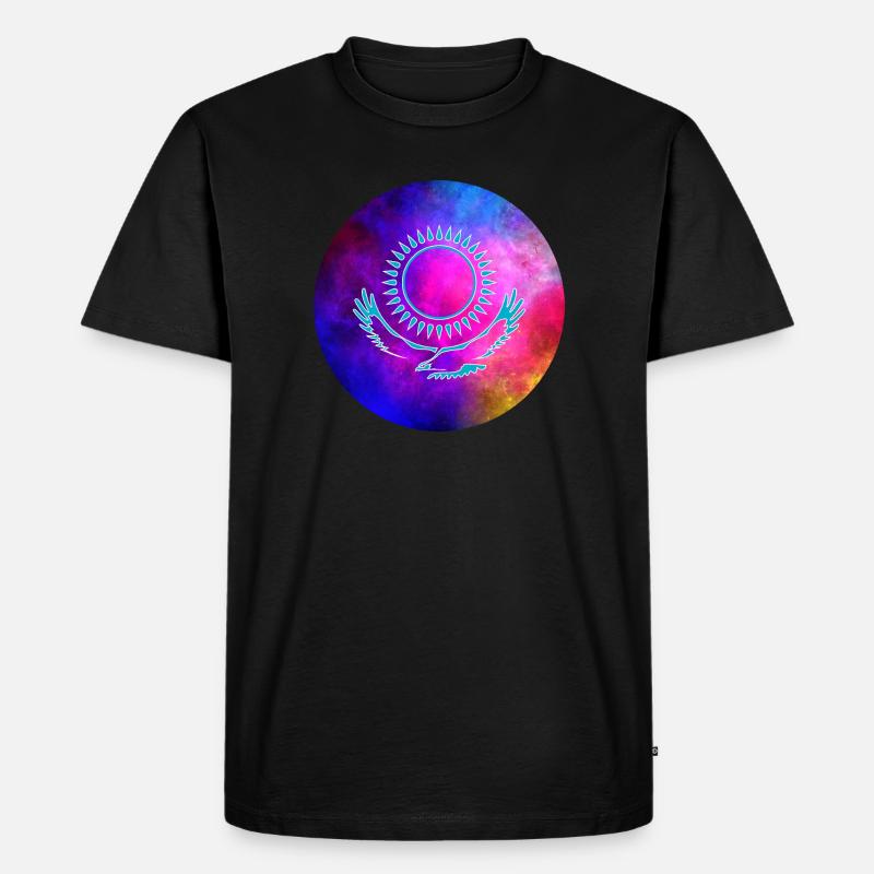 Kasachstan Galaxie Geschenk - Männer Premium Bio T-Shirt - Schwarz