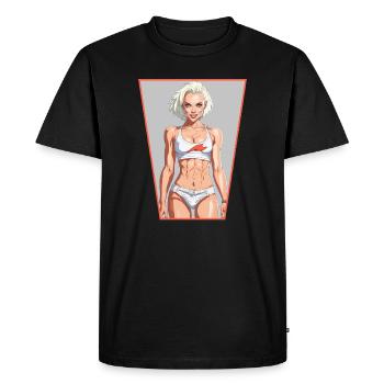 Fitness Girl - T-shirt Premium bio Homme - noir - Devant - Nico (187cm)