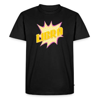 SIGNE SOLAIRE DU ZODIAQUE BALANCE SEPTEMBRE OCTOBRE - T-shirt Premium bio Homme - noir - Devant - Nico (187cm)