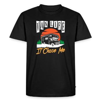 Van Life I Chose Me Campervan - Men's Premium Organic T-Shirt - black - Front - Nico (187cm)