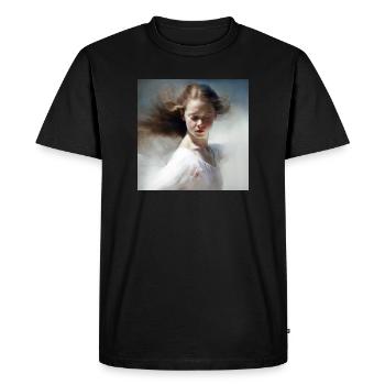 Women's Painting 01 - Men's Premium Organic T-Shirt - black - Front - Nico (187cm)