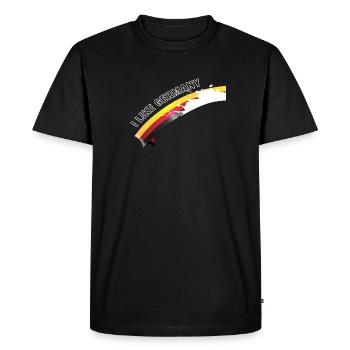 J’aime l’Allemagne avec du lait - T-shirt Premium bio Homme - noir - Devant - Nico (187cm)