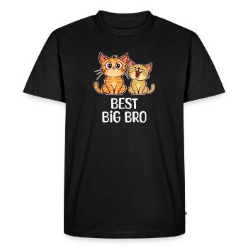 Déclaration de chat Bro frère frère amour grand frère - T-shirt Premium bio Homme - noir - Devant - Nico (187cm)