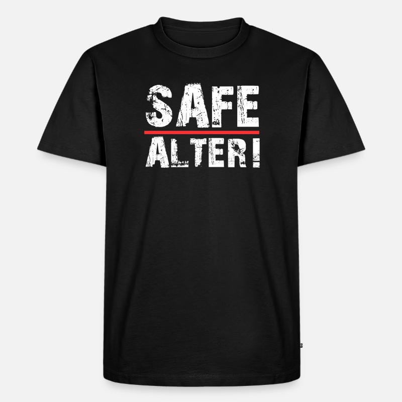 Safe Alter  - Männer Premium Bio T-Shirt - Schwarz