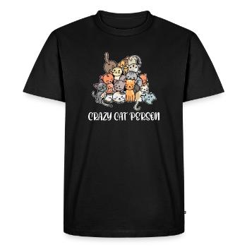 Animal préféré Chat Animaux de compagnie Déclaration Animaux - T-shirt Premium bio Homme - noir - Devant - Nico (187cm)