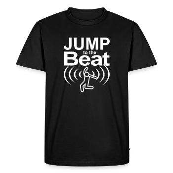Sautez au rythme - T-shirt Premium bio Homme - noir - Devant - Nico (187cm)
