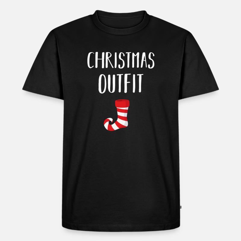 Weihnachten lustiges Weihnachtskostüm - Männer Premium Bio T-Shirt - Schwarz
