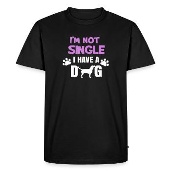 Animaux Chien Animaux de compagnie Peluche Animal préféré - T-shirt Premium bio Homme - noir - Devant - Nico (187cm)