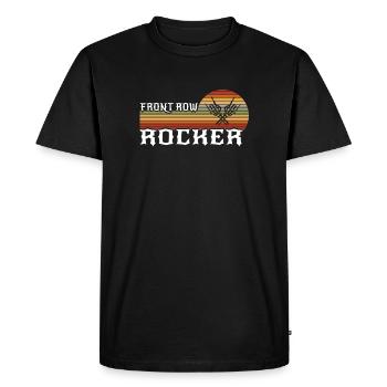 Rocker au premier rang : Rock n roll vintage, Hard Rock - T-shirt Premium bio Homme - noir - Devant - Nico (187cm)