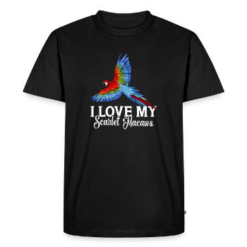 I love my Scarlet Macaws - Men's Premium Organic T-Shirt - black - Front - Nico (187cm)