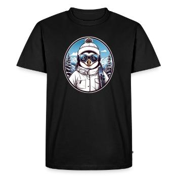 Pingouin mignon - T-shirt Premium bio Homme - noir - Devant - Nico (187cm)