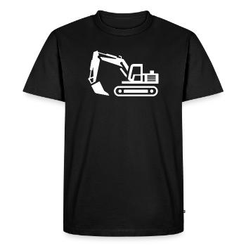 Excavator Contours: Silhouette of a Construction Equipment Operator - Men's Premium Organic T-Shirt - black - Front - Nico (187cm)