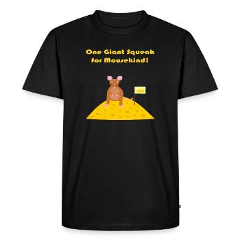 mouse on the moon Funny Sci Fi Fantasy Art - Men's Premium Organic T-Shirt - black - Front - Nico (187cm)
