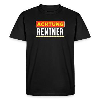 Retiree Statement Retirement Retiree Senior - Men's Premium Organic T-Shirt - black - Front - Nico (187cm)
