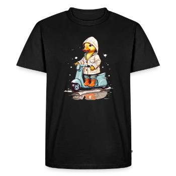 Canard au rouleau - T-shirt Premium bio Homme - noir - Devant - Nico (187cm)
