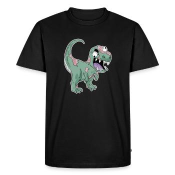 Dinosaur Zombie Creepy - Men's Premium Organic T-Shirt - black - Front - Nico (187cm)