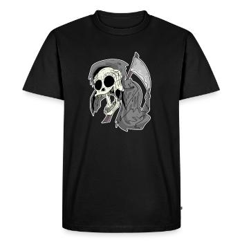 Grim Reaper laughs funny laugh - Men's Premium Organic T-Shirt - black - Front - Nico (187cm)