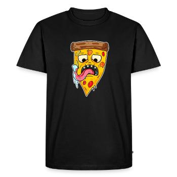 Monstre de pizza - T-shirt Premium bio Homme - noir - Devant - Nico (187cm)