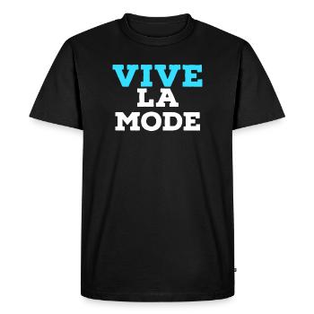vive la mode - T-shirt Premium bio Homme - noir - Devant - Nico (187cm)