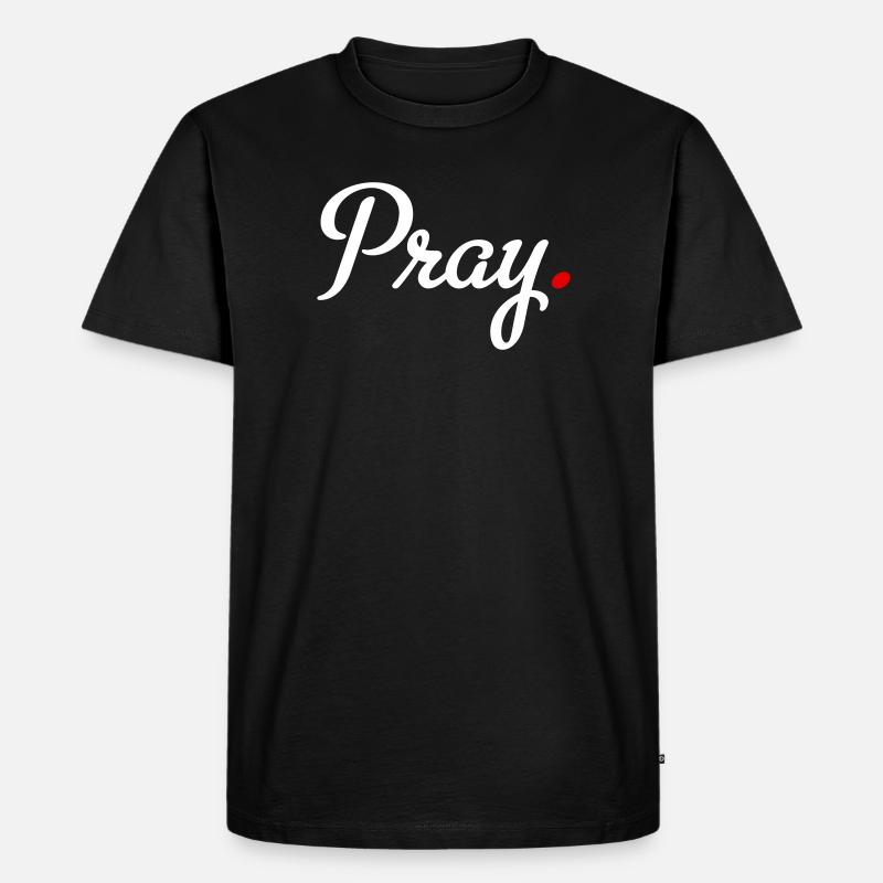 beten - Männer Premium Bio T-Shirt - Schwarz