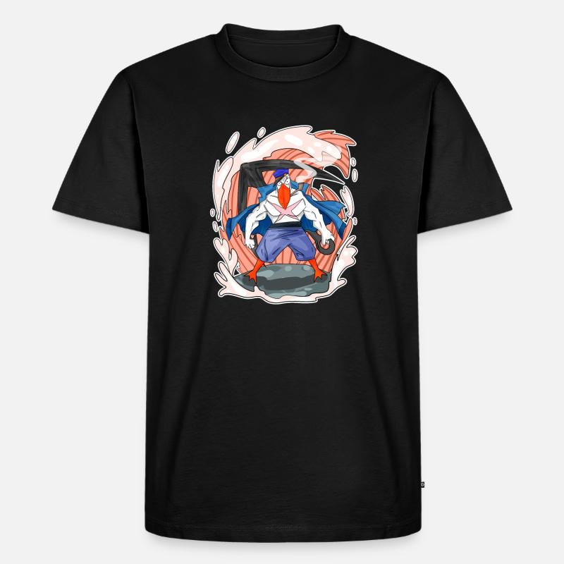 Möwe - Männer Premium Bio T-Shirt - Schwarz