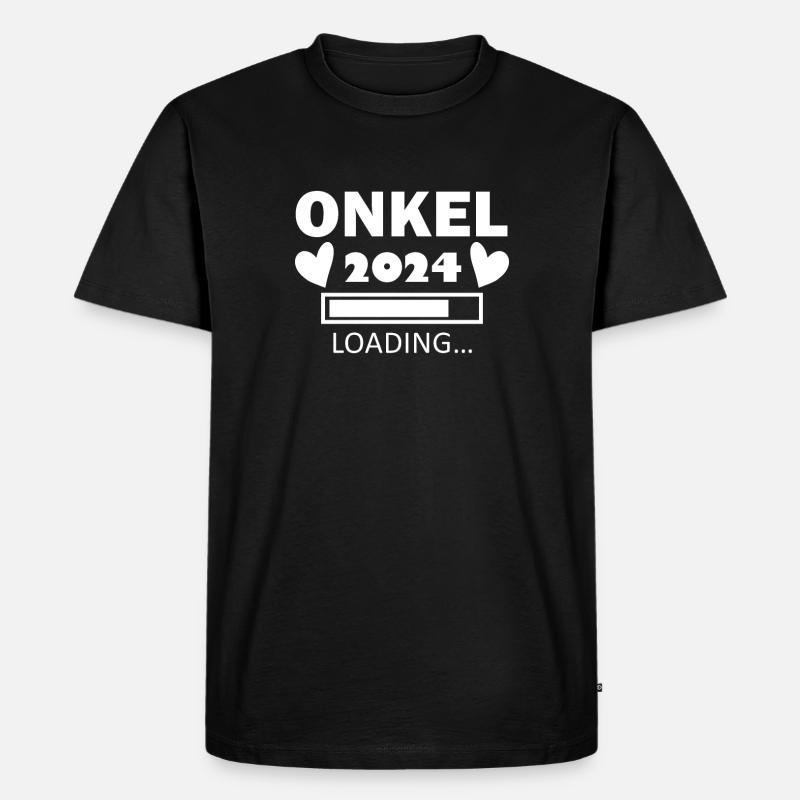 Onkel 2024 - Onkel werden - Onkel Geschenk - Männer Premium Bio T-Shirt - Schwarz