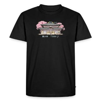 Nara Todai-ji, Patrimoine de l’Humanité, Temple au Japon Dessin - T-shirt Premium bio Homme - noir - Devant - Nico (187cm)