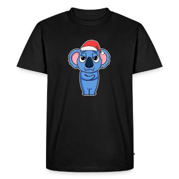 Koala Christmas - Men's Premium Organic T-Shirt - black - Front - Nico (187cm)