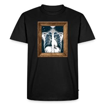 Art médical Thoracique Peinture Radiologie - T-shirt Premium bio Homme - noir - Devant - Nico (187cm)