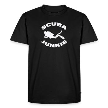 ACCRO À LA PLONGÉE SOUS-MARINE - T-shirt Premium bio Homme - noir - Devant - Nico (187cm)