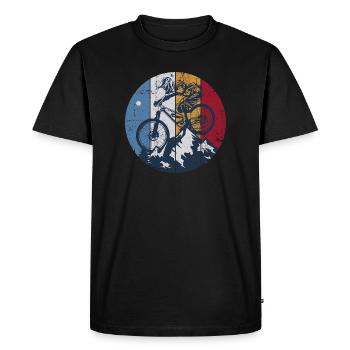 Graphique du cercle Ridge MTB - T-shirt Premium bio Homme - noir - Devant - Nico (187cm)
