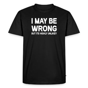 T-shirt de citation de motivation de choix incertain - T-shirt Premium bio Homme - noir - Devant - Nico (187cm)