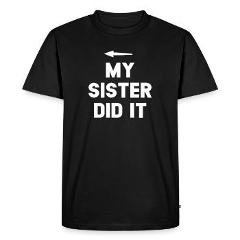 Citation audacieuse de Sister Achievement - T-shirt Premium bio Homme - noir - Devant - Nico (187cm)