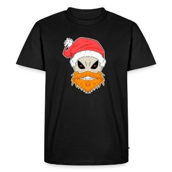 Santa Claus Skull - Men's Premium Organic T-Shirt - black - Front - Nico (187cm)