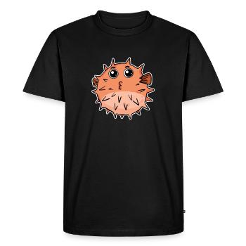 Pufferfish fish - Men's Premium Organic T-Shirt - black - Front - Nico (187cm)