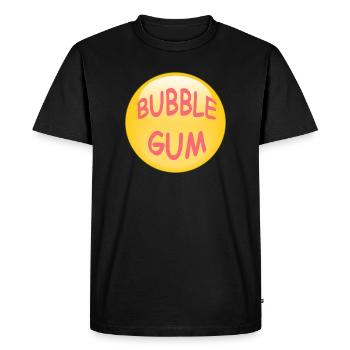 bubble gum - Men's Premium Organic T-Shirt - black - Front - Nico (187cm)