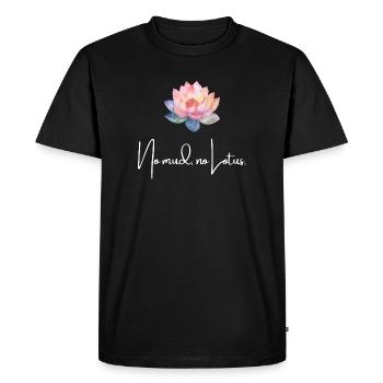 No Mud No Lotus Mindfulness Lotus Flower Shirt - Men's Premium Organic T-Shirt - black - Front - Nico (187cm)