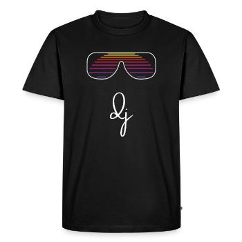 DJ Retro Electro Club Party Music Shirt - T-shirt Premium bio Homme - noir - Devant - Nico (187cm)