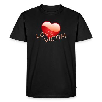 VICTIME D’AMOUR - T-shirt Premium bio Homme - noir - Devant - Nico (187cm)