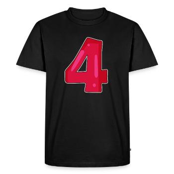 Numéro Quatre chiffres Numéro Quatrième Quatrième - T-shirt Premium bio Homme - noir - Devant - Nico (187cm)