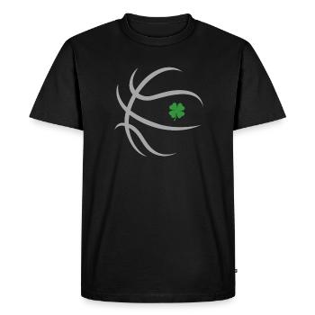 Boston Lucky Basketball Shamrock Fan Shirt - Men's Premium Organic T-Shirt - black - Front - Nico (187cm)