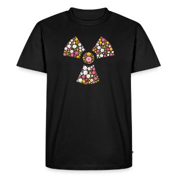 Trèfle Radioactif Fleurs Manip radio Radiologie - T-shirt Premium bio Homme - noir - Devant - Nico (187cm)