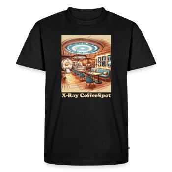 Café Radiologie Art médical Barista Manip Radio - T-shirt Premium bio Homme - noir - Devant - Nico (187cm)