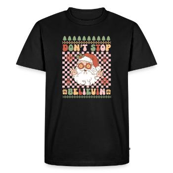 Pull de Noël moche - T-shirt Premium bio Homme - noir - Devant - Nico (187cm)
