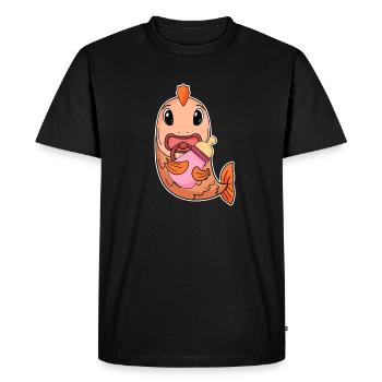 Motif de bébé poisson - T-shirt Premium bio Homme - noir - Devant - Nico (187cm)
